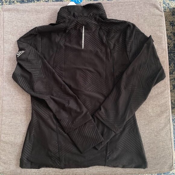 Running Sport Track Jacket Full Zip Workout Athletic Fitness w/ Thumb Holes - Picture 2 of 8